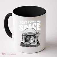 Don't Touch My Space Cat Coffee Mug thumb 0