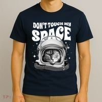 Don't Touch My Space Cat T-Shirt thumb 3
