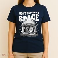 Don't Touch My Space Cat T-Shirt thumb 4