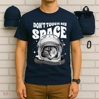 Don't Touch My Space Cat T-Shirt thumb 6