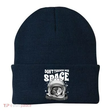 Don't Touch My Space Cat Beanie