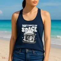 Don't Touch My Space Cat Women's Tank Top thumb 2