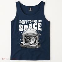 Don't Touch My Space Cat Tank Top thumb 2