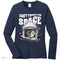 Don't Touch My Space Cat Women's Long Sleeve Shirt thumb 0