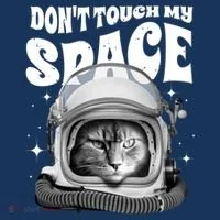 Don't Touch My Space Cat Women's T-Shirt thumb 6