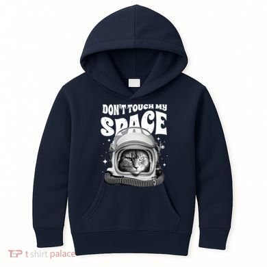 Don't Touch My Space Cat Kids Hoodie