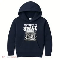 Don't Touch My Space Cat Kids Hoodie thumb 0