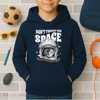Don't Touch My Space Cat Kids Hoodie thumb 2