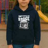 Don't Touch My Space Cat Kids Hoodie thumb 3
