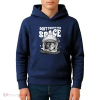 Don't Touch My Space Cat Kids Hoodie thumb 4