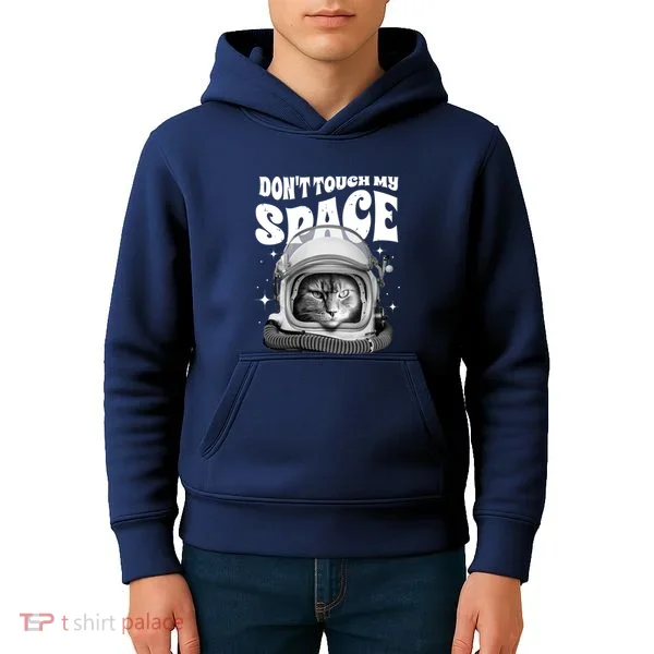 Don't Touch My Space Cat Kids Hoodie