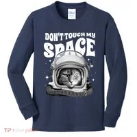 Don't Touch My Space Cat Kids Long Sleeve Shirt thumb 0