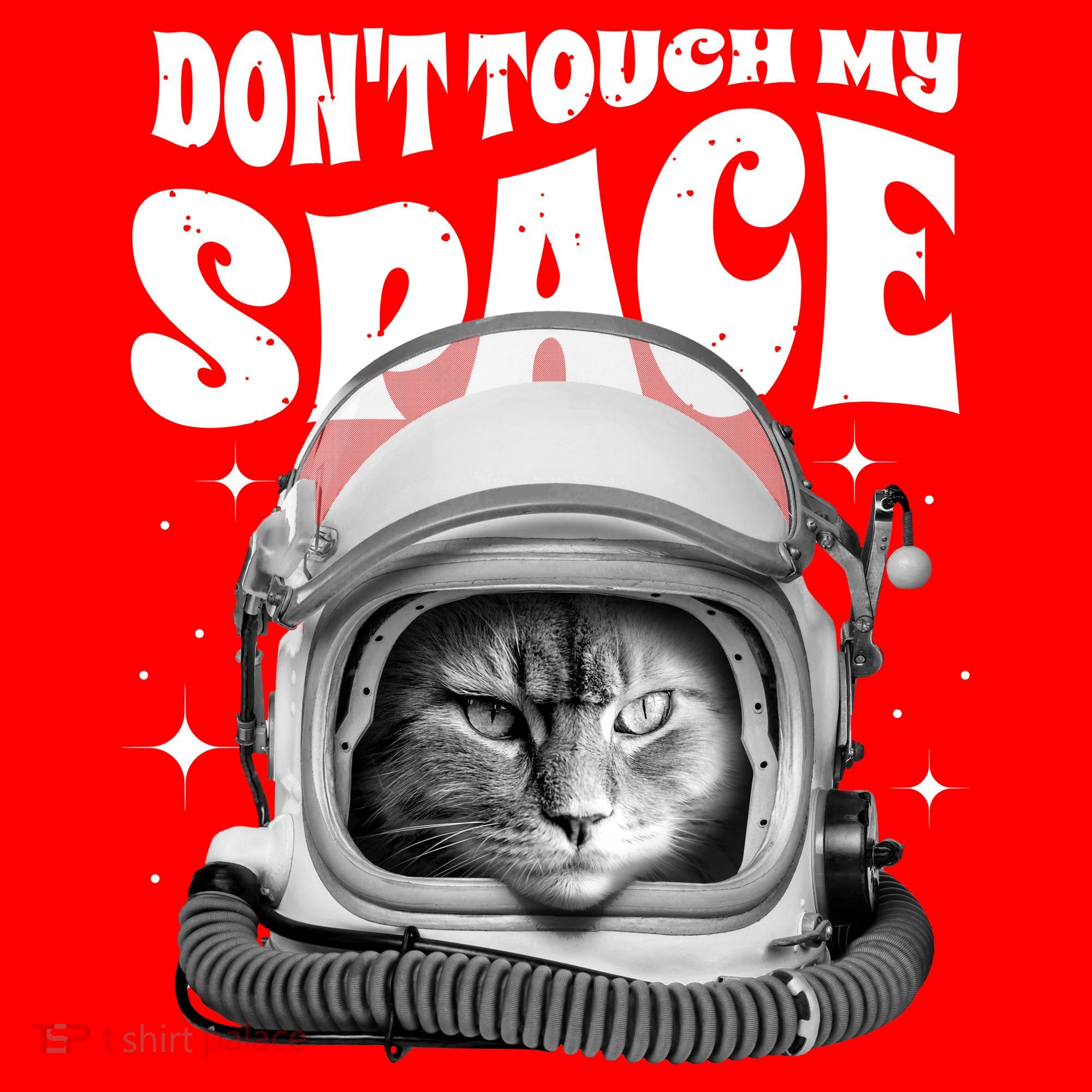 Don't Touch My Space Cat Santa Hat