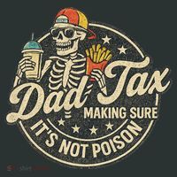 Dad Tax Making Sure It's Not Poison Skeleton Vintage T-Shirt thumb 7