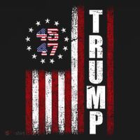 Donald Trump Merchandise 45 47 American Flag Backpack thumb 2