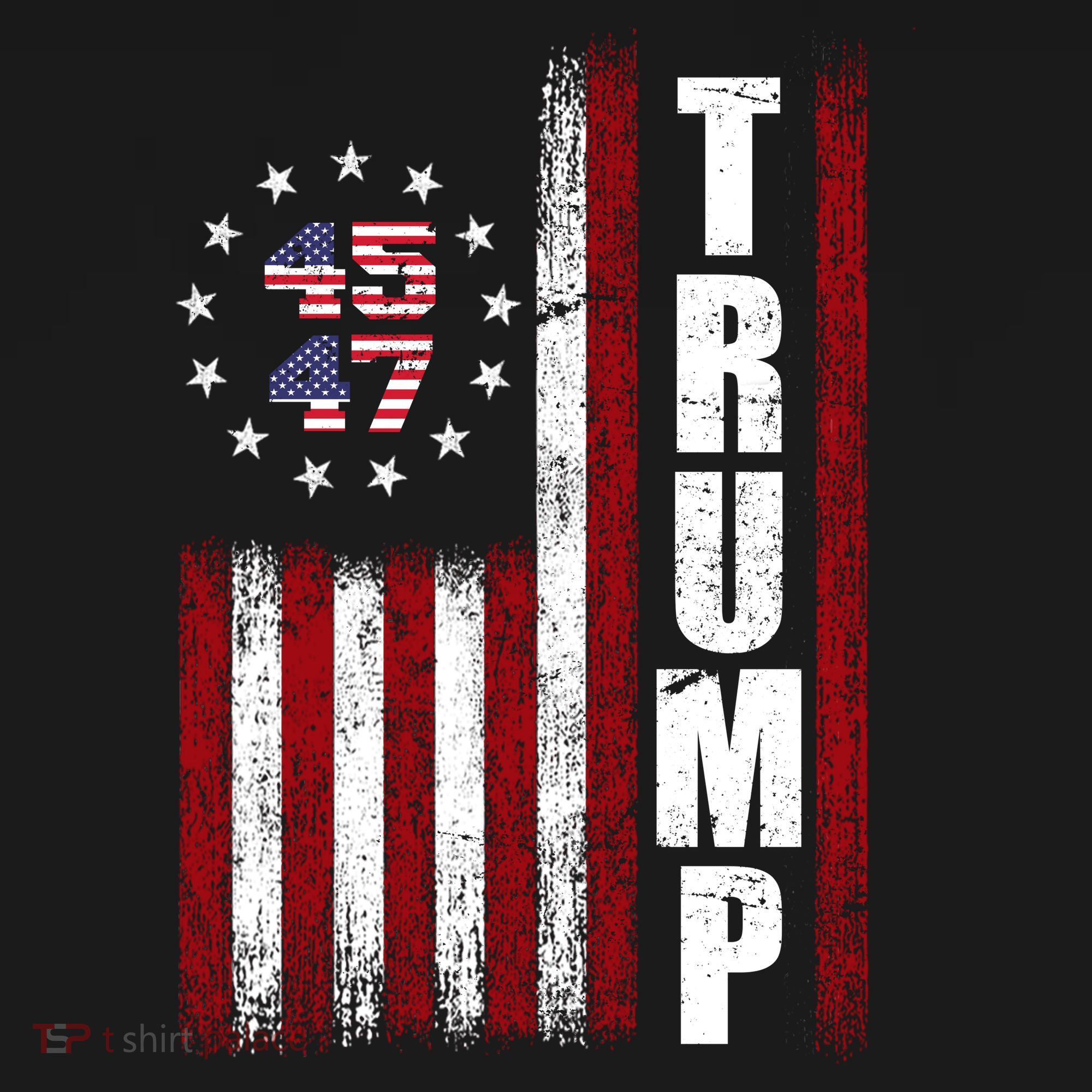 Donald Trump Merchandise 45 47 American Flag Backpack