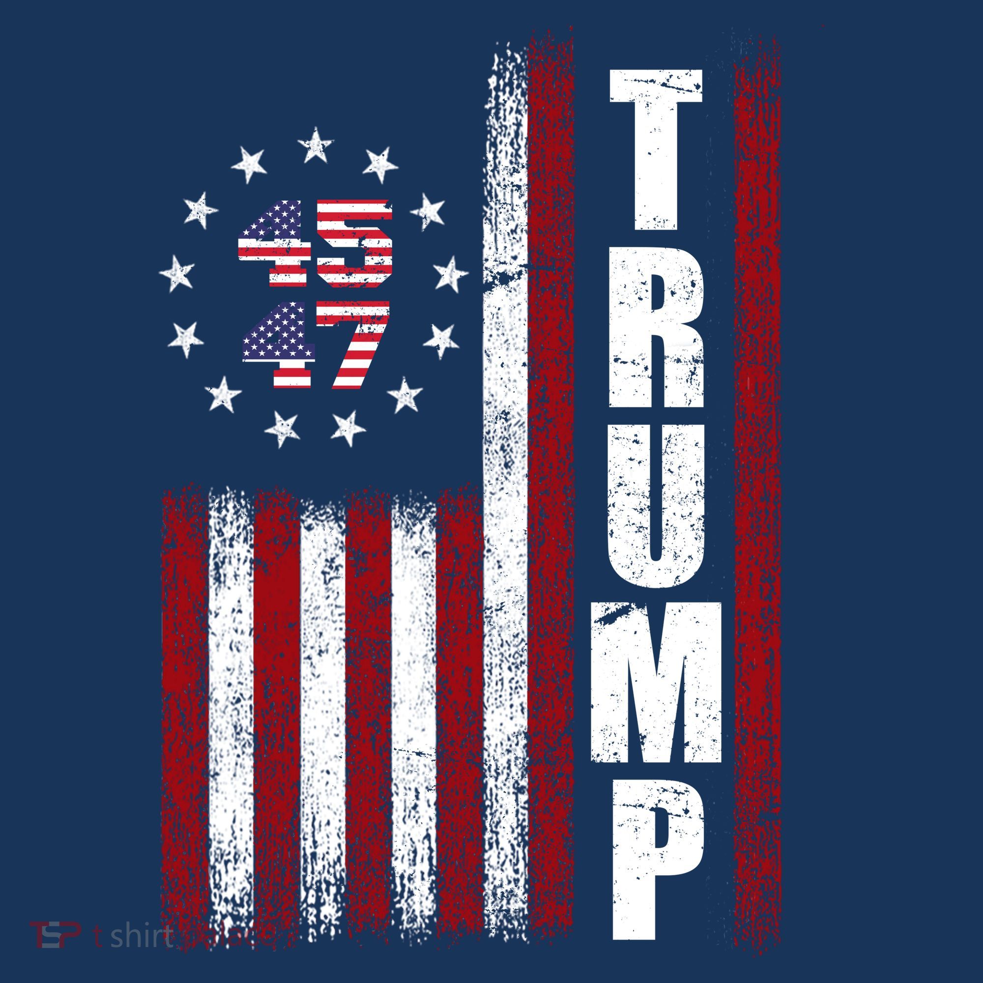 Donald Trump Merchandise 45 47 American Flag Hoodie