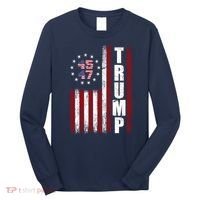 Donald Trump Merchandise 45 47 American Flag Long Sleeve Shirt thumb 0