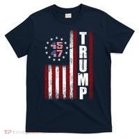 Donald Trump Merchandise 45 47 American Flag T-Shirt thumb 0