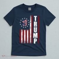 Donald Trump Merchandise 45 47 American Flag T-Shirt thumb 5