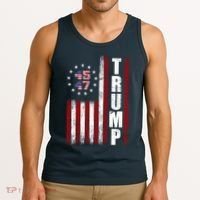 Donald Trump Merchandise 45 47 American Flag Tank Top thumb 3