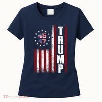 Donald Trump Merchandise 45 47 American Flag Women's T-Shirt thumb 0
