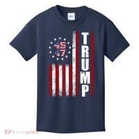 Donald Trump Merchandise 45 47 American Flag Kids T-Shirt thumb 0
