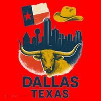 Dallas Texas Modern Collage Santa Hat thumb 1