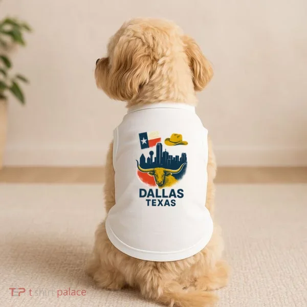 Dallas Texas Modern Collage Doggie Tank