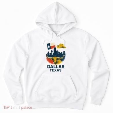 Dallas Texas Modern Collage Hoodie