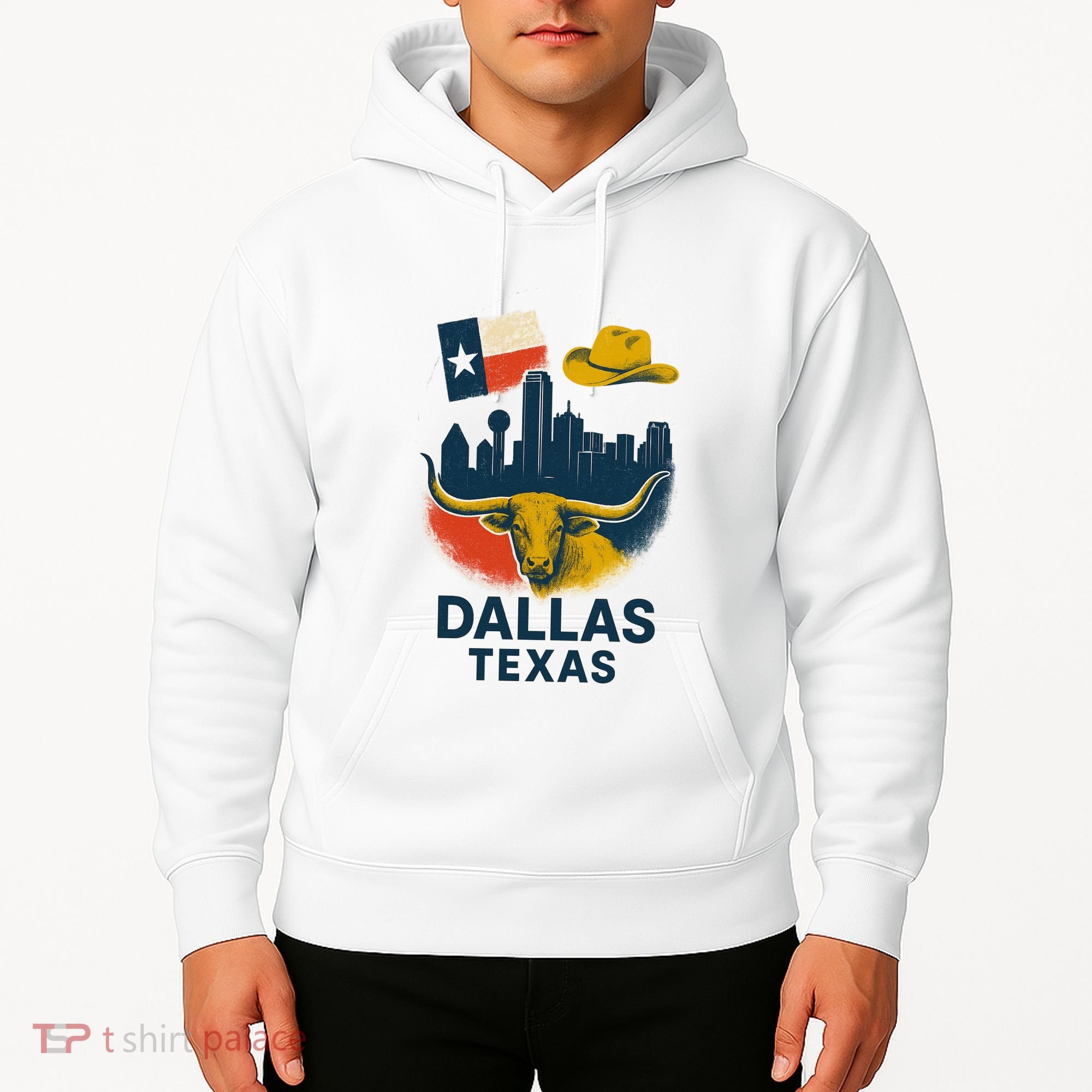 Dallas Texas Modern Collage Hoodie
