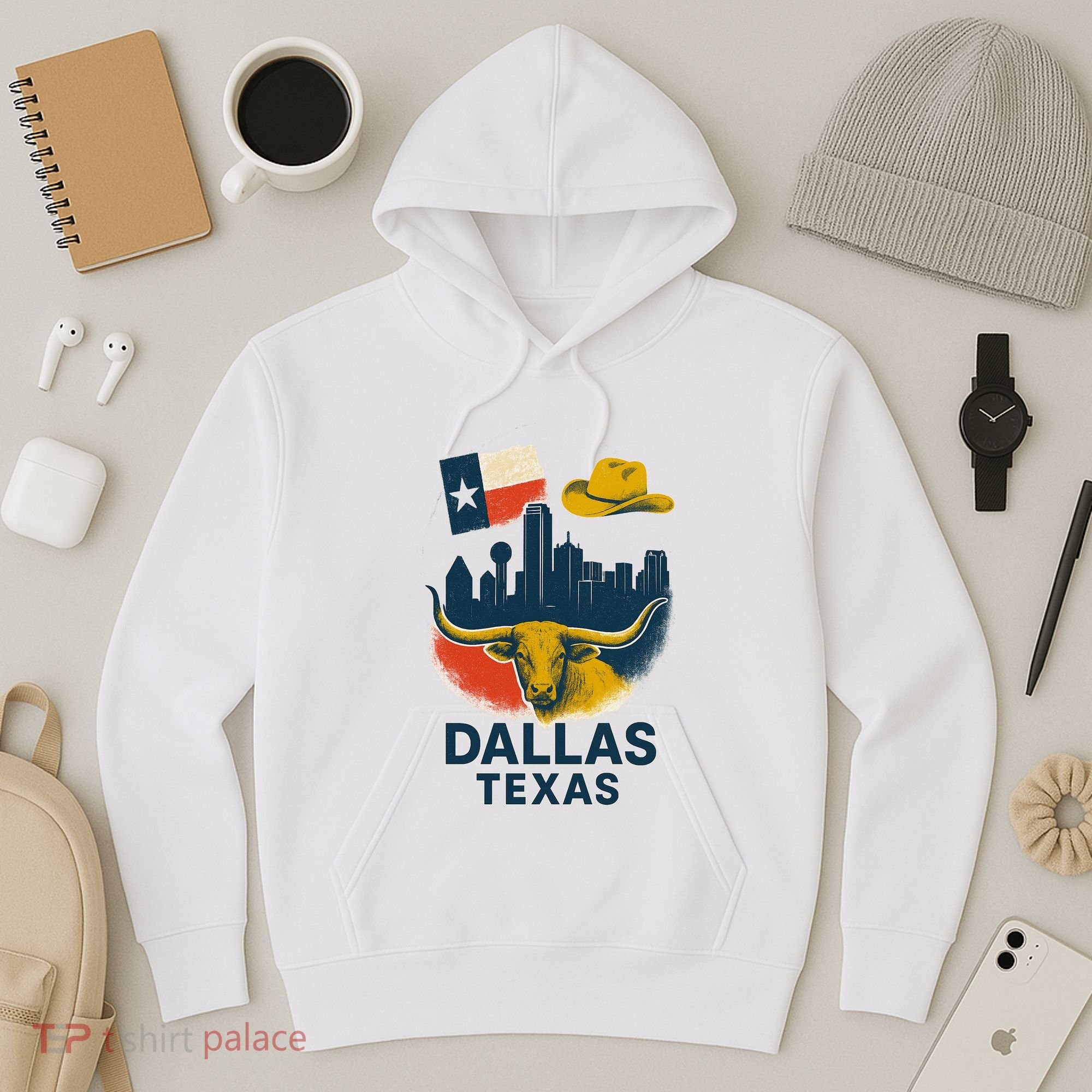 Dallas Texas Modern Collage Hoodie