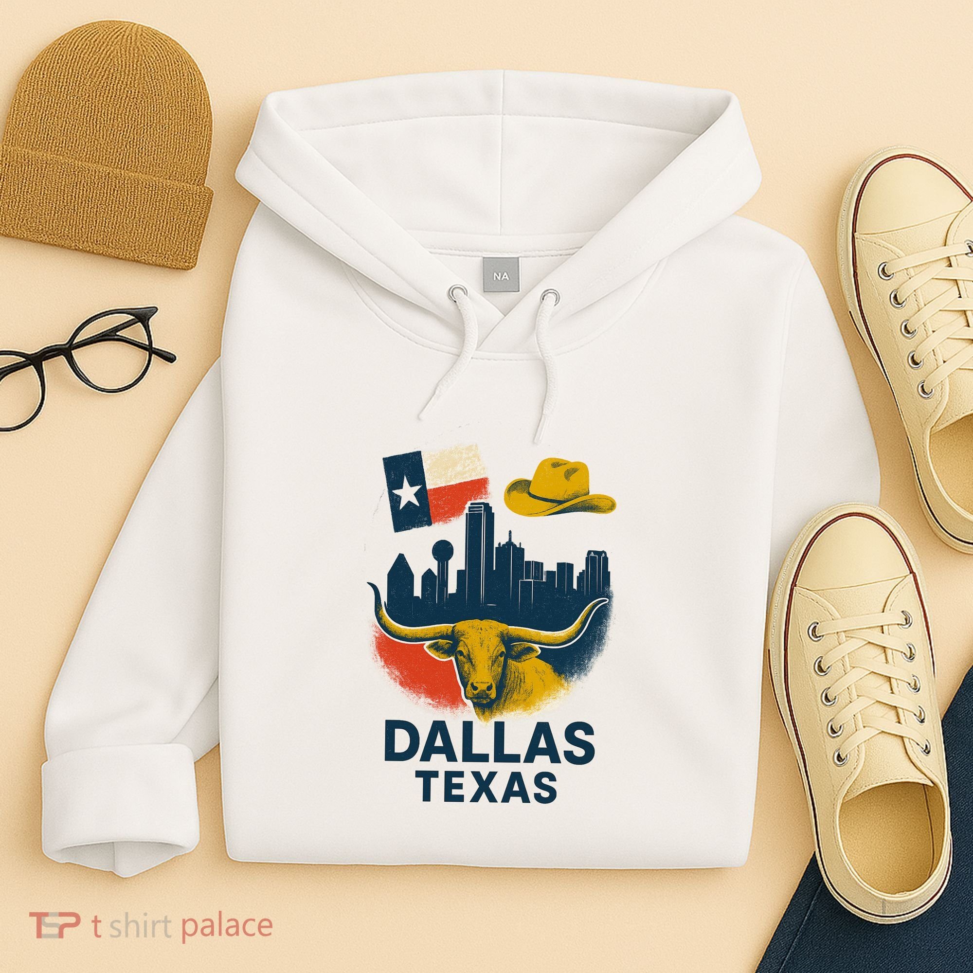 Dallas Texas Modern Collage Hoodie