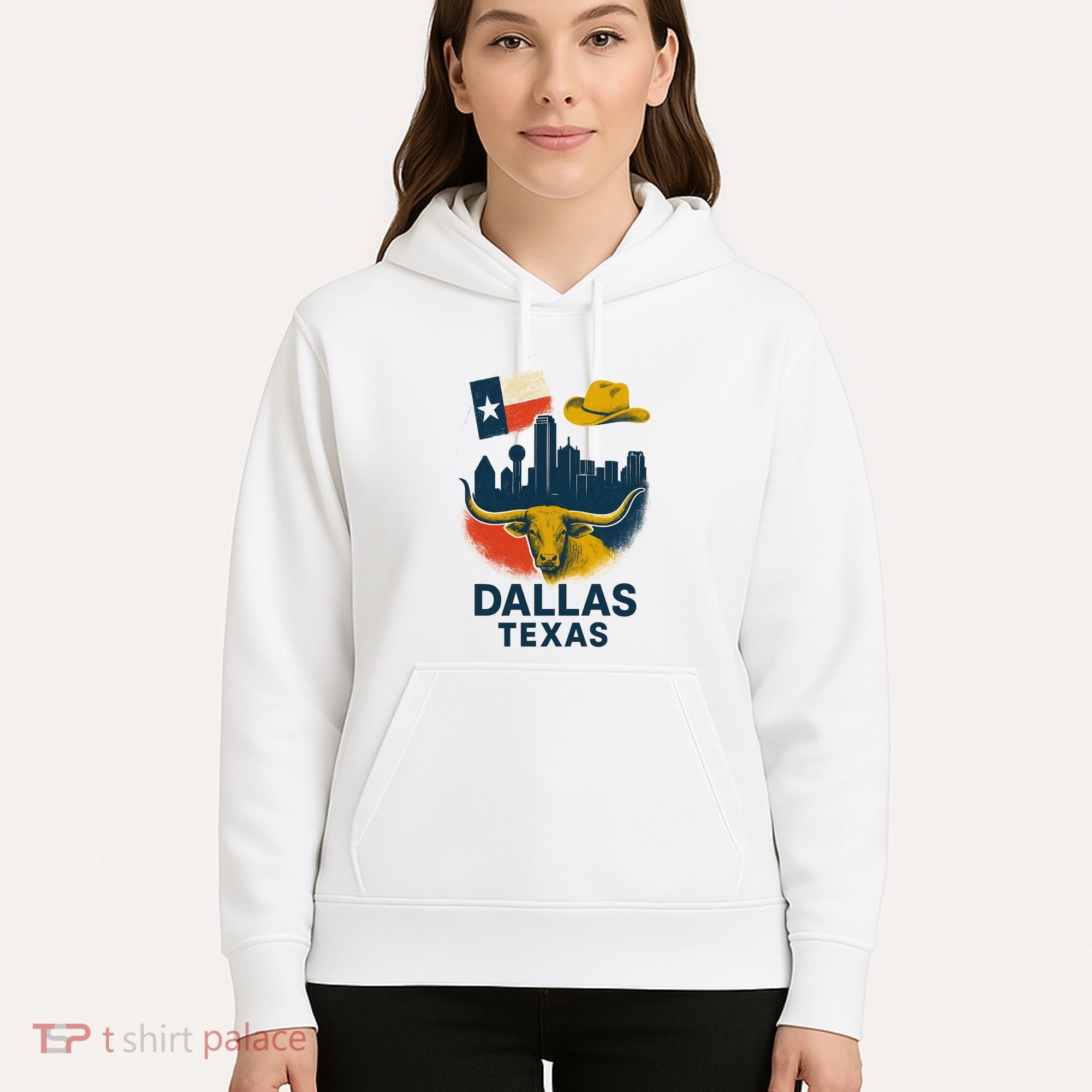 Dallas Texas Modern Collage Hoodie