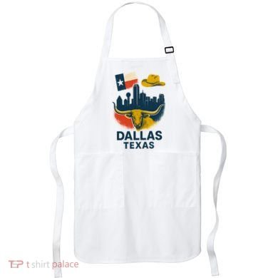 Dallas Texas Modern Collage Apron