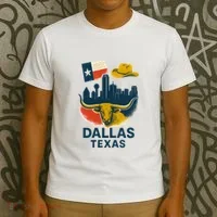 Dallas Texas Modern Collage T-Shirt thumb 3