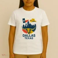 Dallas Texas Modern Collage T-Shirt thumb 4