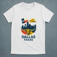 Dallas Texas Modern Collage T-Shirt thumb 5