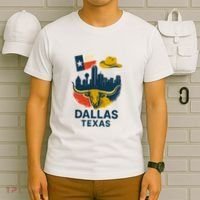 Dallas Texas Modern Collage T-Shirt thumb 6