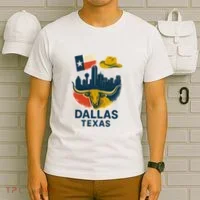 Dallas Texas Modern Collage T-Shirt thumb 6