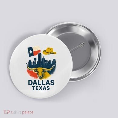 Dallas Texas Modern Collage Button