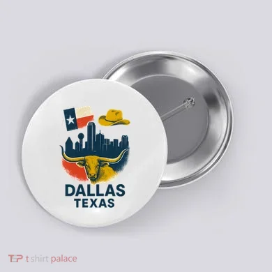 Dallas Texas Modern Collage Button