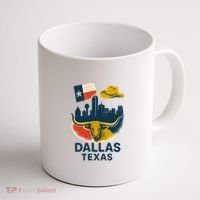 Dallas Texas Modern Collage Coffee Mug thumb 1