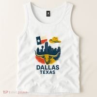 Dallas Texas Modern Collage Tank Top thumb 2