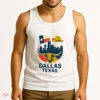Dallas Texas Modern Collage Tank Top thumb 3