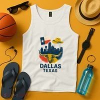 Dallas Texas Modern Collage Tank Top thumb 4