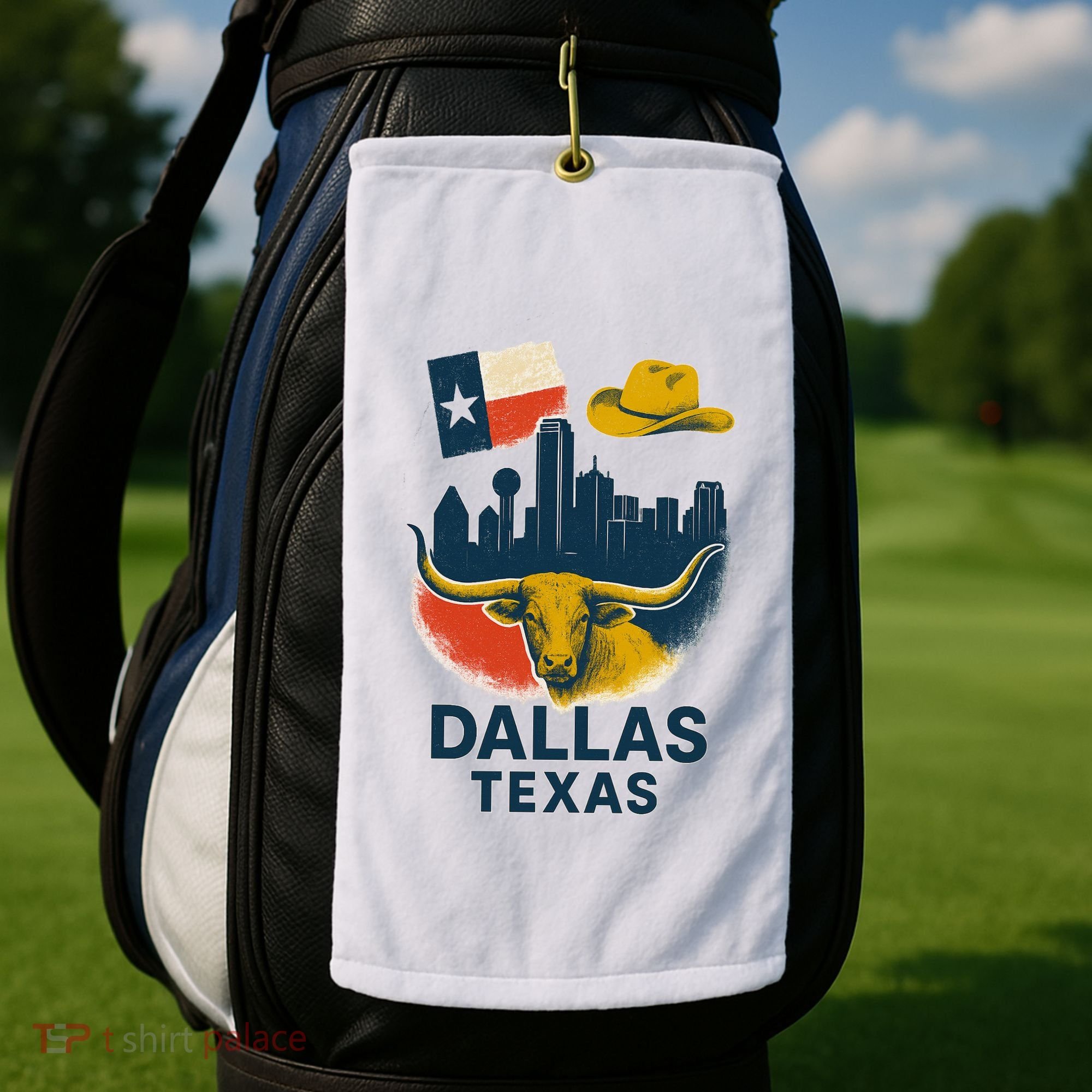Dallas Texas Modern Collage Golf Towel