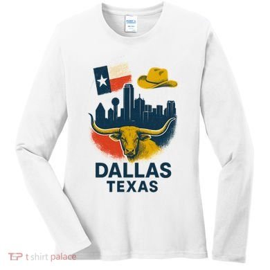 Dallas Texas Modern Collage Women's Long Sleeve Shirt