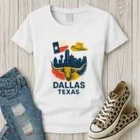 Dallas Texas Modern Collage Women's T-Shirt thumb 3