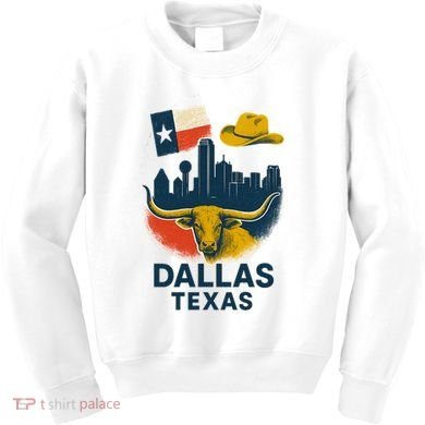Dallas Texas Modern Collage Kids Sweatshirt